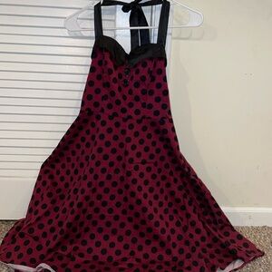Womens Dressystar Polka Dot Ladybug Retro Style Cocktail Corset Back Dress